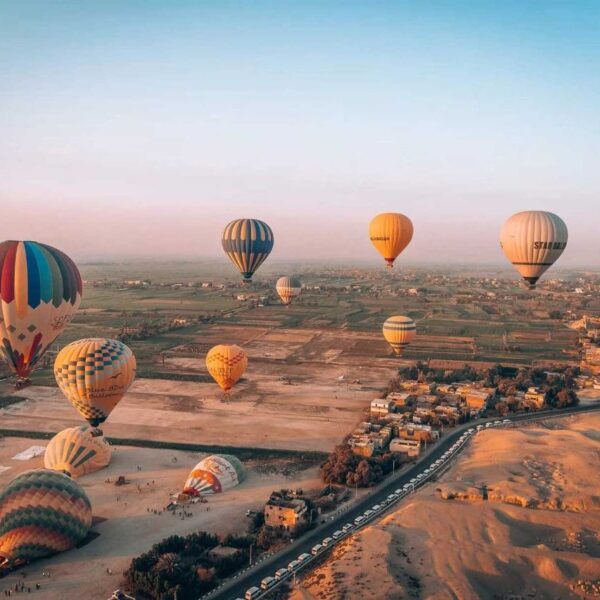 👑 Semi-Private Luxor & Hot Air Balloon Experience – 2 Days from Hurghada